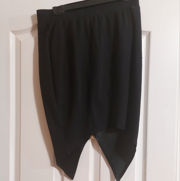 EUC Revamped Premium Collection Black Pleather Pencil Skirt - Picture 2 of 3